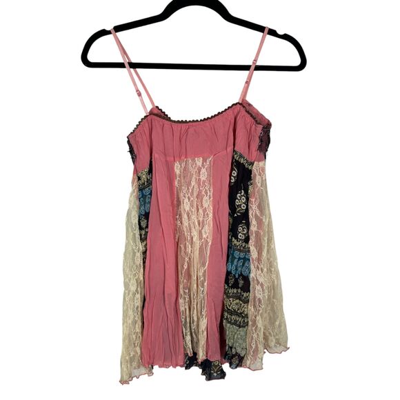 Wet Seal Vintage Patchwork Ethereal Fairy Boho Lace Sequin Babydoll Medium - Picture 2 of 5
